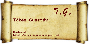 Tőkés Gusztáv névjegykártya