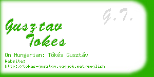 gusztav tokes business card